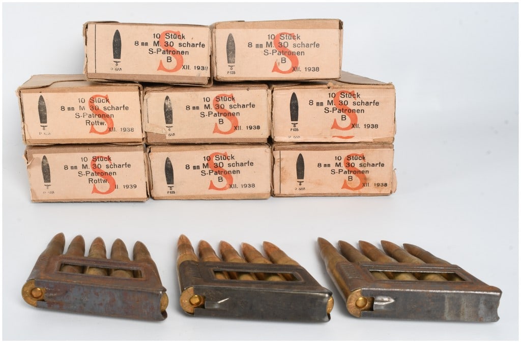 German Military M.30 Ammunition 95 Rounds 8mm Mauser 1938-1939 (1 of 4)