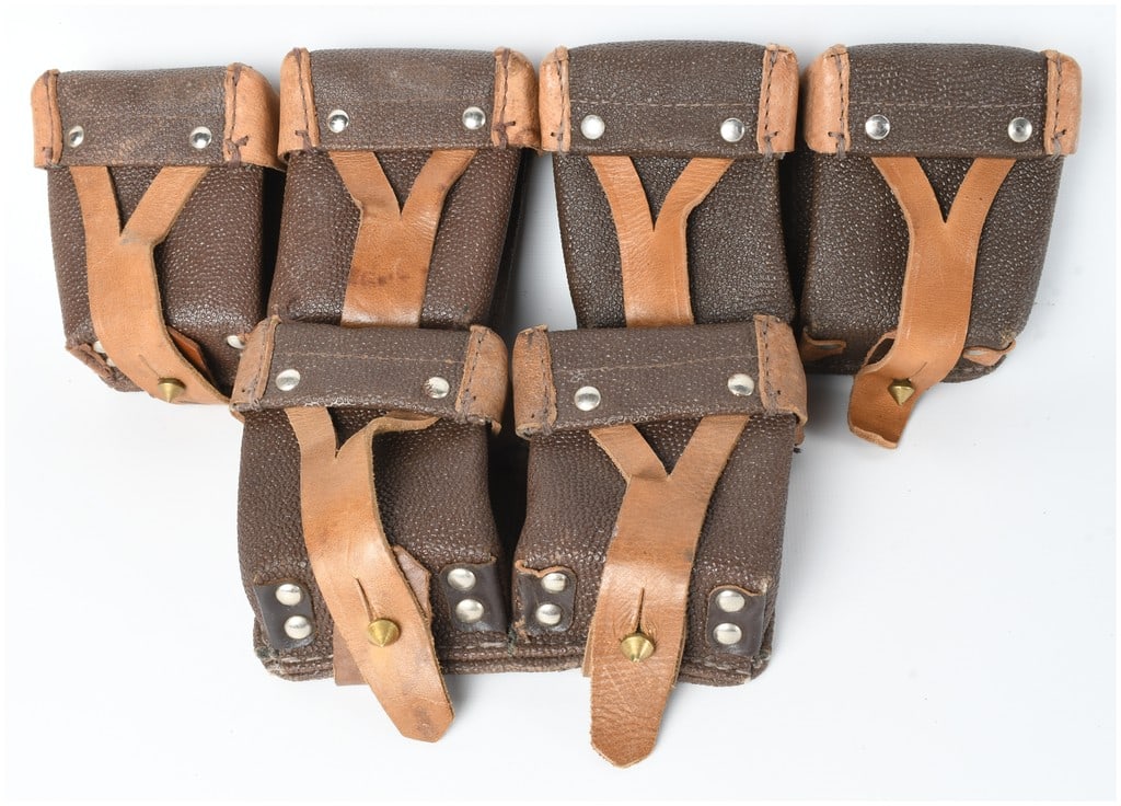 A Trio of Soviet Mosin Nagant Pattern Double Ammunition Pouches (1 of 5)