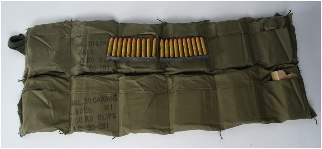 240 Rounds of Lake City .30 Carbine M1 Ball Ammunition in 1950 Dated Bandoliers (1 of 4)