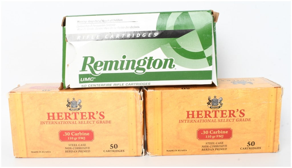A Lot of 150 Rounds of Remington and Herter's .30 Carbine Ammunition (1 of 6)