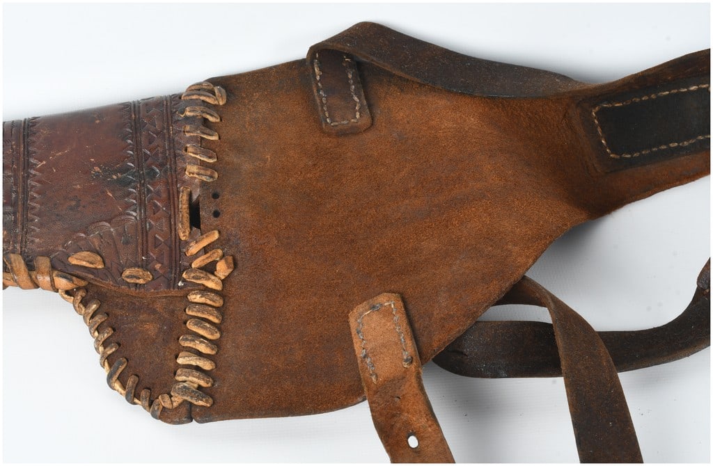 Tooled Leather Shoulder Holster - 7