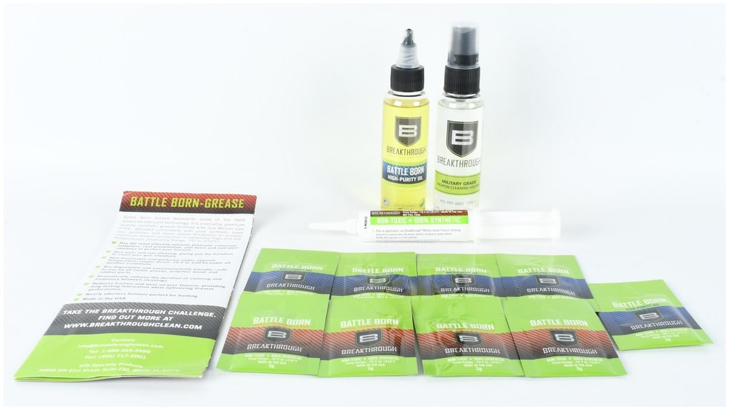 A Set of Breakthrough Clean Technologies Battle Born Firearm Cleaning and Lubrication Products (1 of 6)
