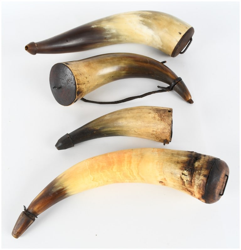 A Collection of American 19th Century Powder Horns (1 of 4)