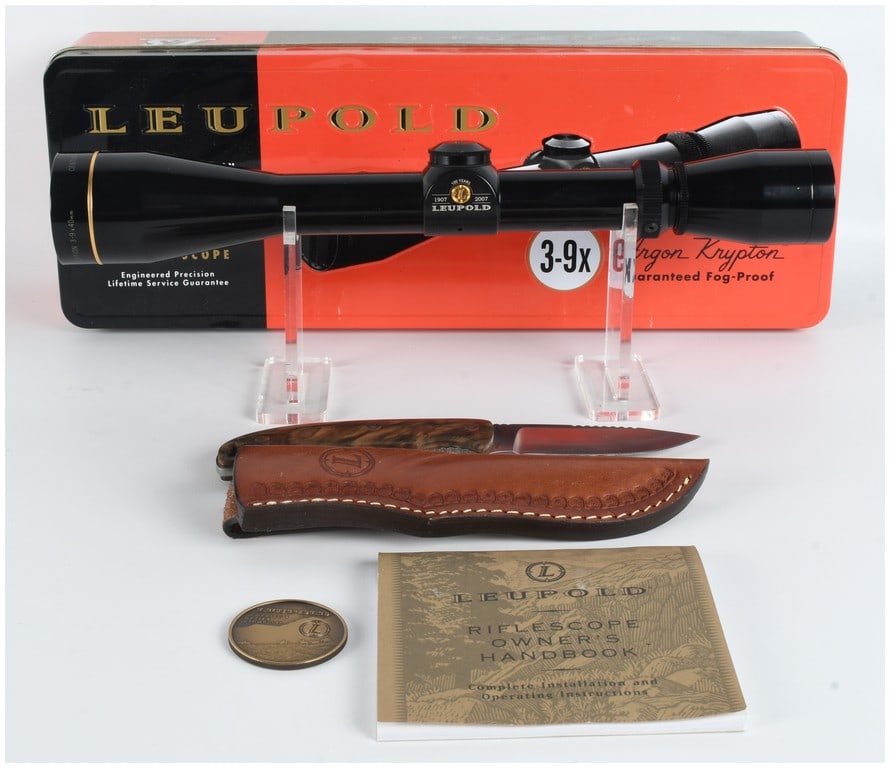 Leupold Century Limited Edition 3-9x40mm Scope Set with Commemorative Knife and Medallion (1 of 15)