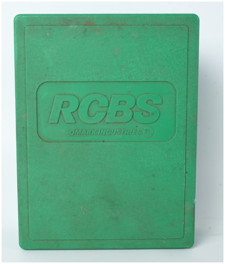 RCBS 34801 Full-Length Two-Die Set 7-30 Waters: This RCBS full-length reloading die set for the 7-30 Waters cartridge is housed in its original green plastic storage case. The set includes three primary steel components: one full-length sizing die 