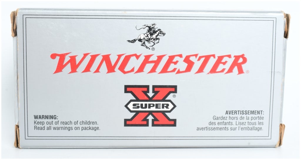 A Lot of 49 Rounds of Winchester Super-X Ammunition .32 S&W: This lot consists of a total of 49 rounds of Winchester Super-X .32 S&W ammunition designed for target and range use. Each cartridge features an 85-grain lead round-nose projectile seated in a reloada