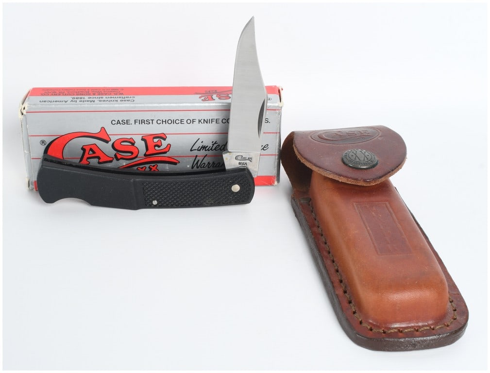 Case XX Caliber LT. 1405L SS Small Lockback Pocket Knife with Sheath and Box (1 of 12)