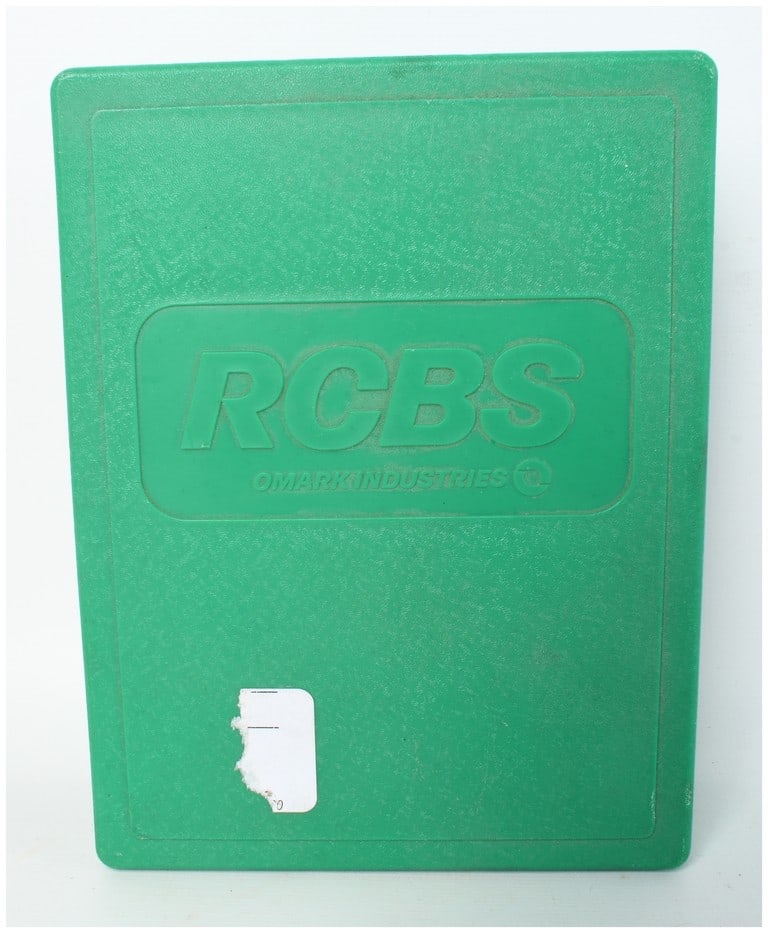 A Cased Pair of RCBS 15201 Full Length Reloading Dies for .300 Weatherby Magnum: This lot features a cased pair of RCBS reloading dies chambered for .300 Weatherby Magnum. Produced during the Omark Industries era, the set includes one full-length resizing and decapping die alongsi