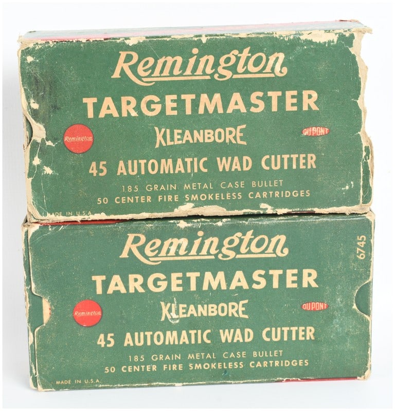 A Lot of 100 Rounds of Remington Targetmaster Kleanbore .45 Automatic Wad Cutter Ammunition (1 of 5)