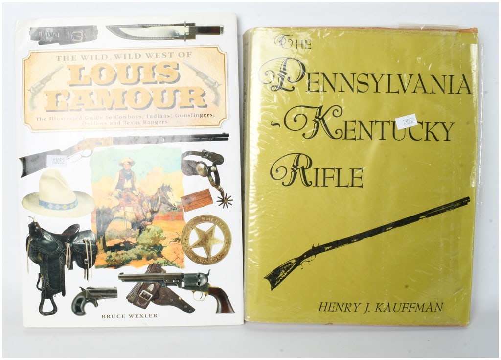 Two Hardcover Books: Wexler, Louis L'Amour (2005) and Kauffman, Pennsylvania-Kentucky Rifle (DJ): This lot consists of two hardcover books regarding the history and material culture of the American West. The first volume is Wexler, Bruce. The Wild, Wild West of Louis L'Amour: The Illustrated Guide