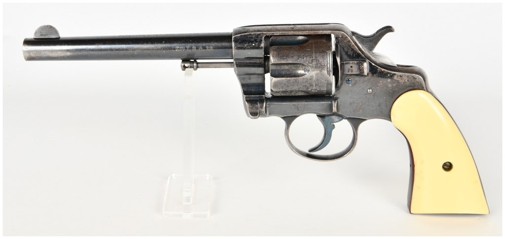 Colt Model 1895 New Army & Navy Double Action Revolver .38 with 6 Inch Barrel Antique (1 of 18)