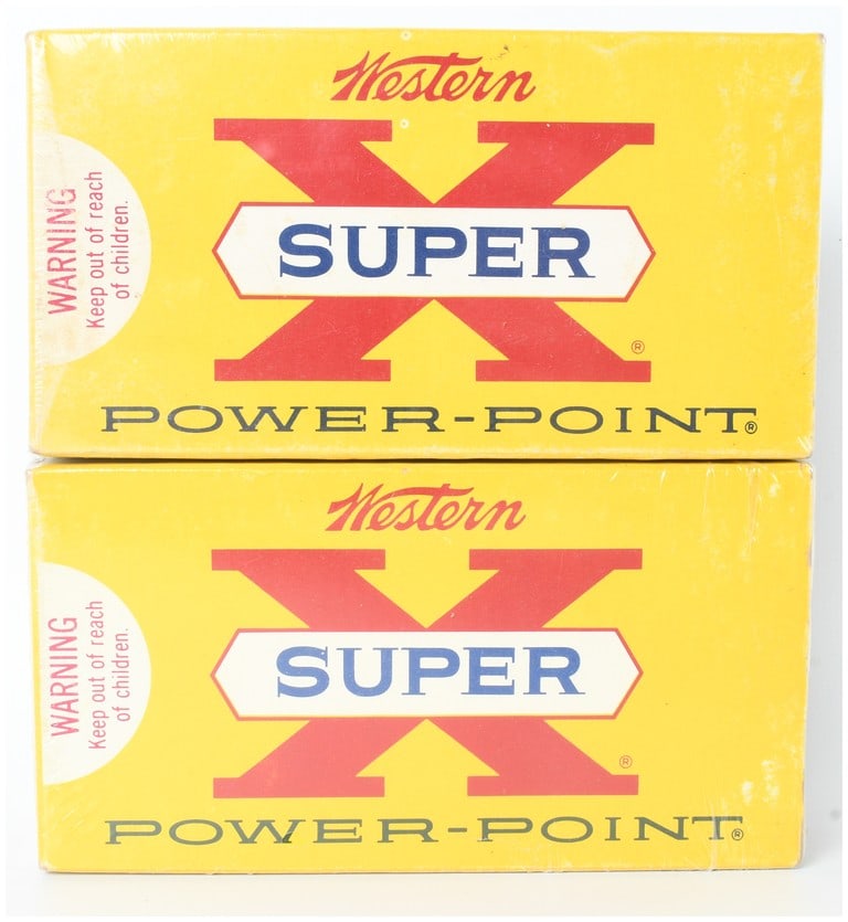 A Lot of 40 Rounds of Western Super-X Power-Point .284 Winchester Ammunition: This lot consists of two boxes containing a total of 40 rounds of Western Super-X Power-Point ammunition chambered in .284 Winchester. Each cartridge is loaded with a 125-grain soft point bullet desig