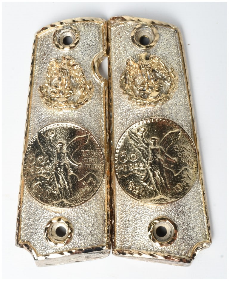 A Pair of Custom Mexican Centenario Style 1911 Pistol Grips (1 of 6)