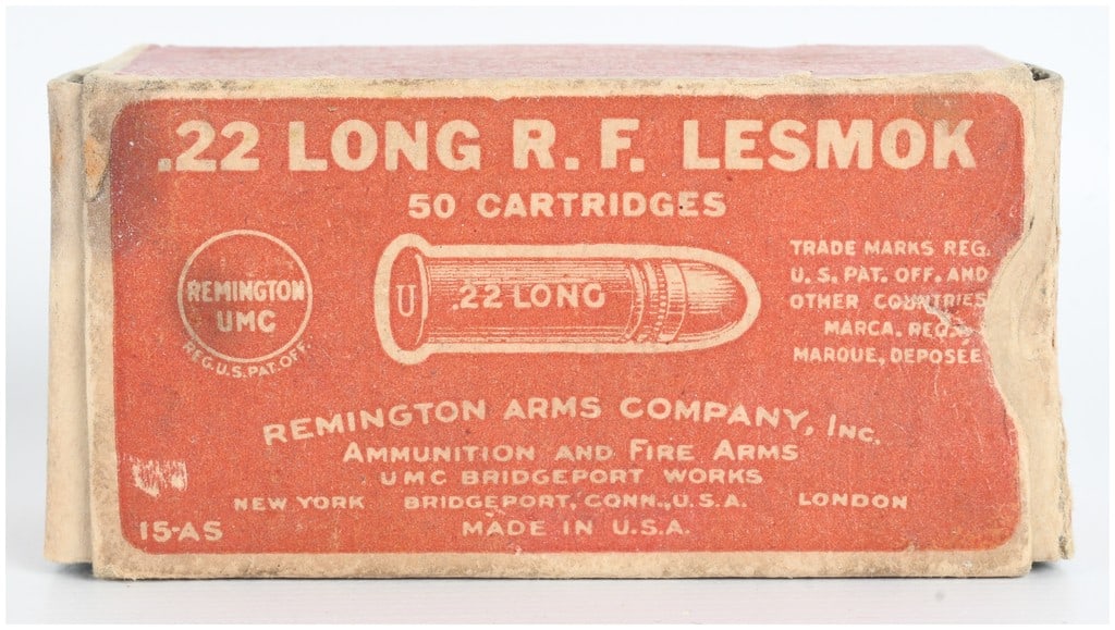 A Lot of 42 Remington-UMC Lesmok Rimfire Ammunition .22 Long (1 of 6)