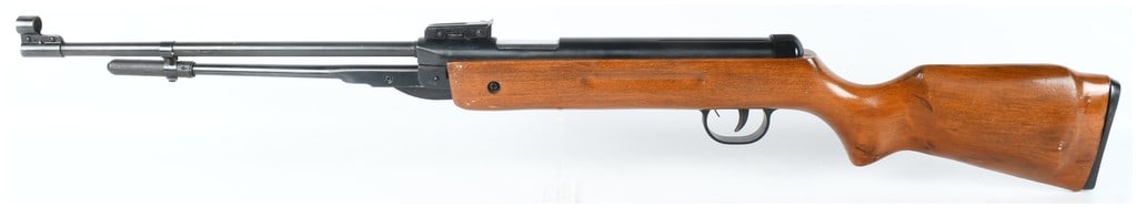 Shanghai Model B3 Underlever Cocking Air Rifle .177 Caliber: This lot consists of a single underlever cocking spring-piston air rifle chambered for .177 caliber pellets, a design strongly associated with the Shanghai Air Gun Factory and often marketed as the Mo