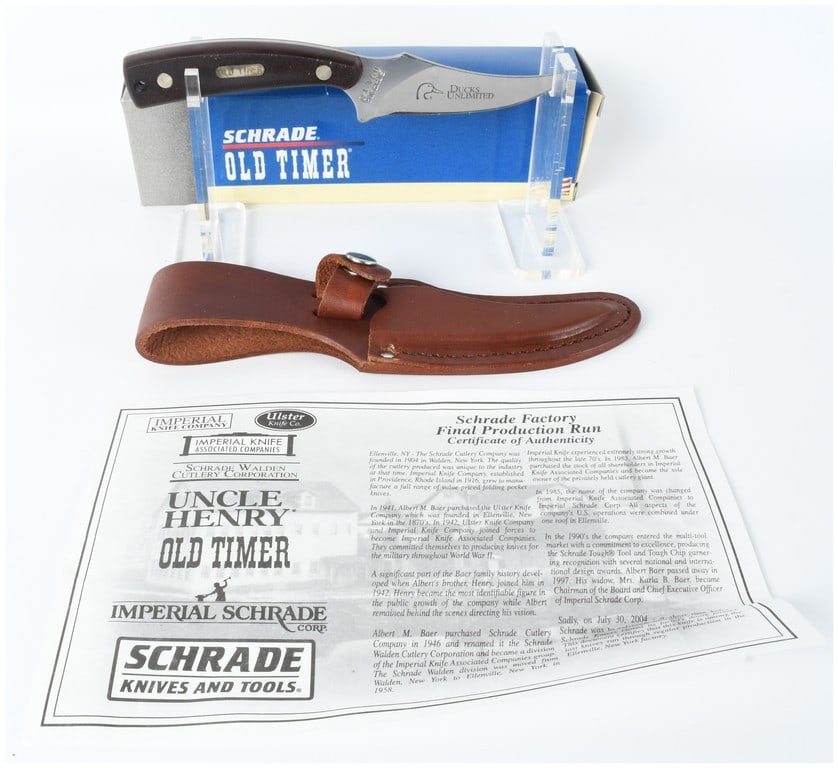 Schrade USA Old Timer 152 Ducks Unlimited Sharpfinger Fixed Blade Knife (1 of 9)