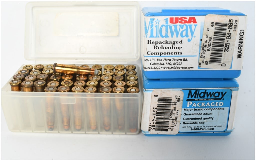 A Lot of 48 Rounds of .25-20 Ammunition and 200 Count of .25-20 WCF Bullet Tips (1 of 5)