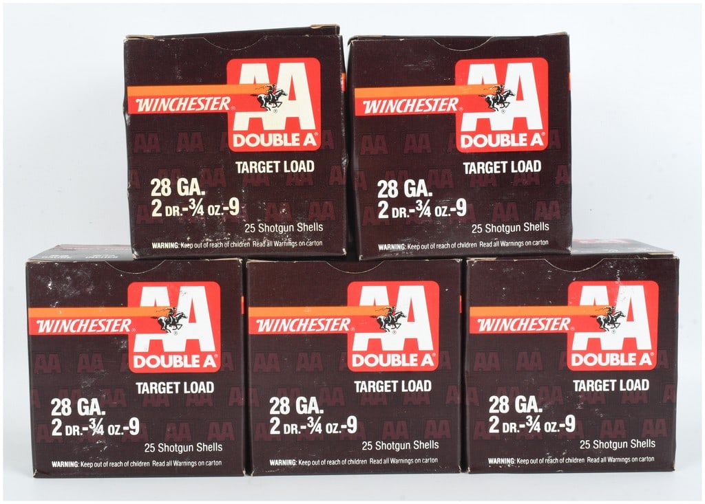 A Lot of 125 Rounds of Winchester AA Target Load 28 Gauge Shotgun Ammunition (1 of 3)