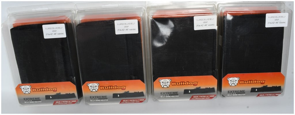 A Lot of 4 Bulldog Cases Extreme Series Deluxe Belly Band Holsters Model WBWD-XL (1 of 5)