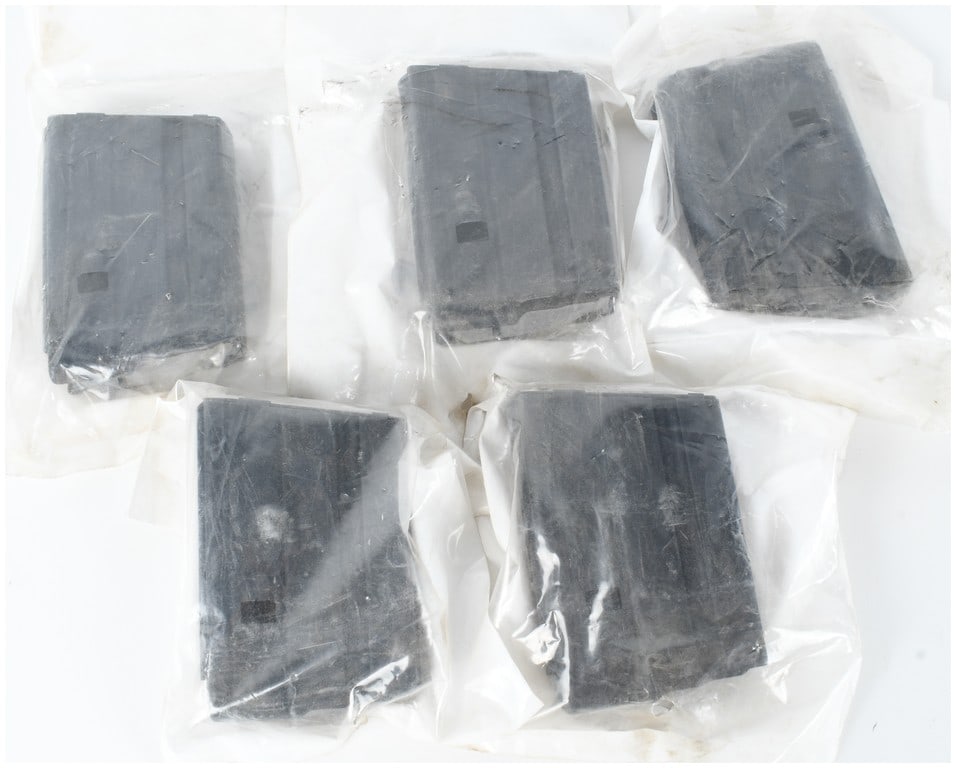 A Lot of 5 ASC 10-68-SS-BM-G-ASC 10-Round Stainless Steel Magazines 6.8 SPC: This lot comprises five (5) firearm magazines manufactured by ASC (Ammunition Storage Components), specifically designed for use with the 6.8 SPC cartridge in AR-pattern platforms. Each magazine featu