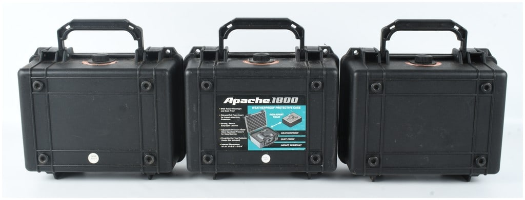 Three Apache 1800 Weatherproof Protective Utility Cases - 3