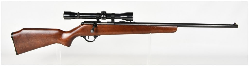 Harrington & Richardson Model 750 Pioneer Bolt Action Single Shot Rifle .22 S-L-LR: This is a single Harrington & Richardson Model 750 Pioneer bolt action single shot rifle chambered for .22 caliber Short, Long, or Long Rifle cartridges. The firearm features a tapered barrel with a b