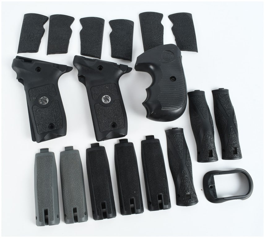A Collection of 4 Smith & Wesson and FSR Handgun Grips and Backstrap Components (1 of 7)