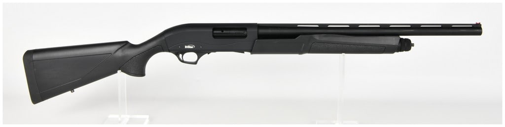 TriStar Cobra III Pump Action Shotgun 12 Gauge with 20 Inch Barrel: This TriStar Cobra III is a pump-action shotgun chambered for 12 gauge shells with a 3 inch chamber, configured for versatile field use. It features a 20 inch ventilated rib barrel equipped with a red