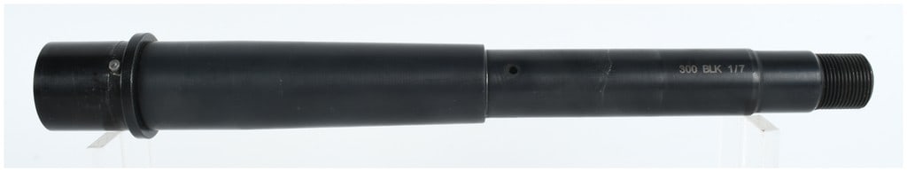 6-Inch .300 Blackout AR-15 Barrel Attributed to Ballistic Advantage: This 6-inch AR-15 barrel is attributed to the Modern Series by Ballistic Advantage and is chambered for .300 Blackout. It is manufactured from 4150 Chrome Moly Vanadium steel with a matte black finish