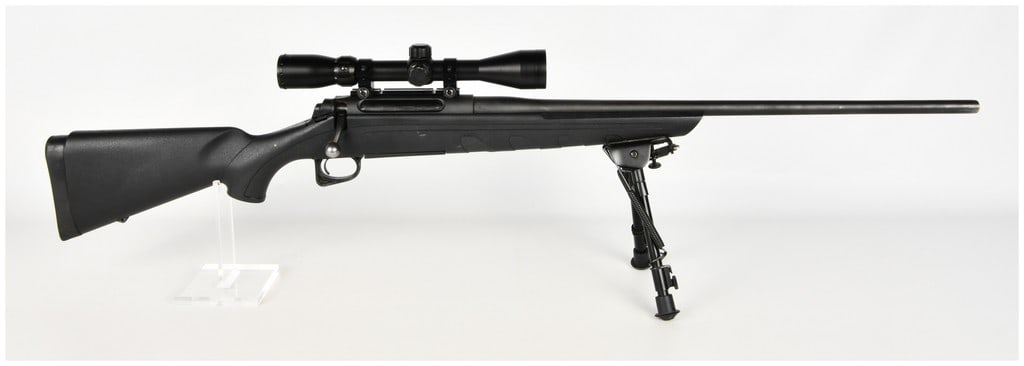 Remington Model 770 Bolt Action Rifle 7mm Remington Magnum: One Remington Model 770 bolt action rifle chambered in 7mm Remington Magnum designed for long-range sporting applications. This firearm features a matte black finish on the metal components and is mou