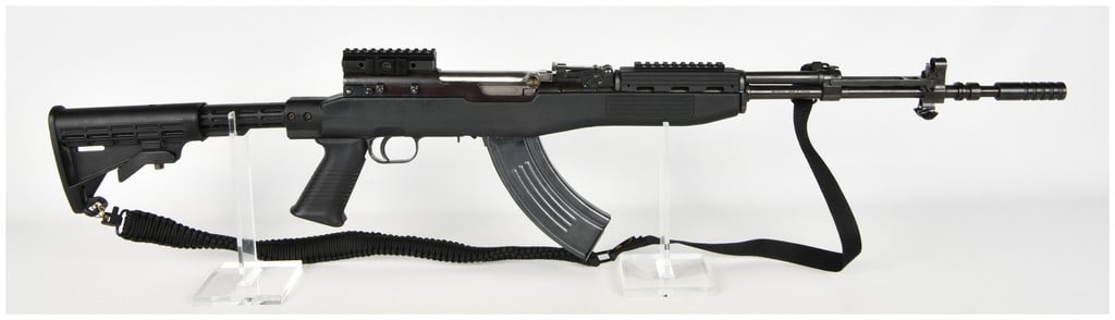 Zastava Yugoslavian SKS Model 59/66 Semi-Automatic Rifle 7.62x39mm with 22 Inch Barrel: This is a Yugoslavian-manufactured Zastava SKS Model 59/66 semi-automatic rifle chambered in 7.62x39mm, originally produced for the Yugoslav People's Army and later imported into the United States. Th