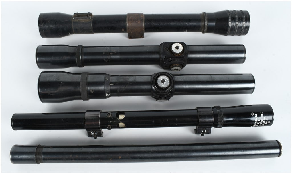 A Collection of Five Vintage Rifle Scopes (1 of 9)