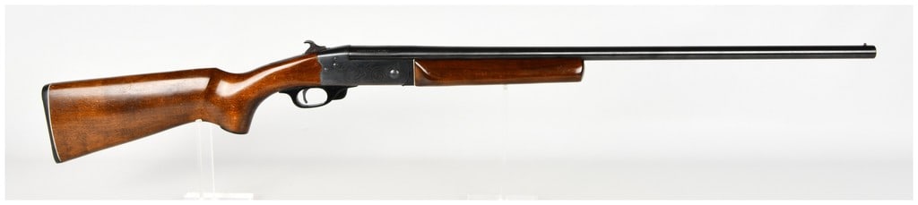 CBC Model SB Single-Shot Break-Action Shotgun 20 Gauge with 27 Inch Barrel: This single-shot break-action shotgun is chambered for 20 gauge shells and is configured as a utility sporting firearm. It features a 27-inch barrel with a 3-inch chamber and a fixed modified choke. T