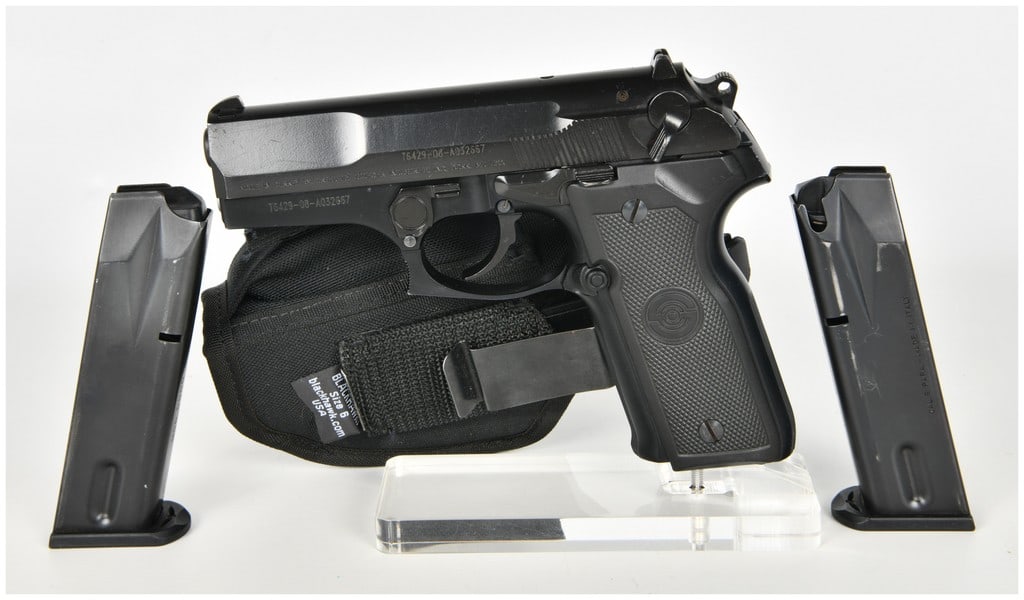 Stoeger Cougar 8000 F Semi-Automatic Pistol 9mm Parabellum with 3.6 Inch Barrel: This lot features a Stoeger Cougar 8000 F semi-automatic pistol chambered in 9mm Parabellum, a licensed production of the Beretta 8000 series utilizing a unique rotating barrel locking system. The fir