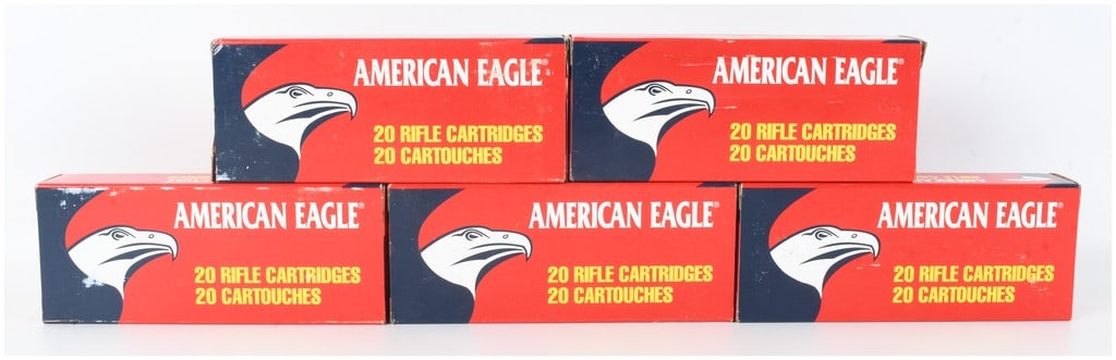 A Lot of 100 Rounds Federal American Eagle Rifle Ammunition 7.62x39mm Soviet (1 of 3)