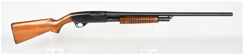 Stevens Model 77D Pump Action Shotgun 12 Gauge with 27 Inch Barrel: This Stevens Model 77D is a pump-action shotgun chambered for 12 gauge with a 2 3/4 inch chamber. It is configured with a 27-inch barrel featuring a single silver bead front sight and a blued steel