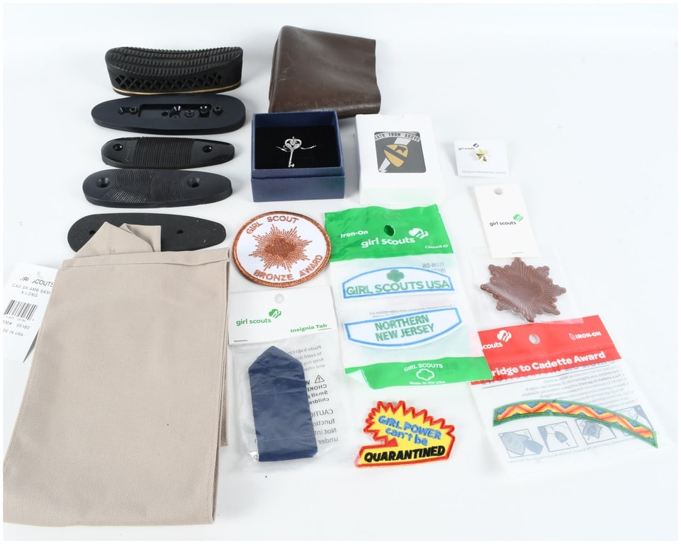 An Assortment of Firearm Recoil Pads, Girl Scout Memorabilia, and Full Deck Apocalypse Now Death (1 of 7)