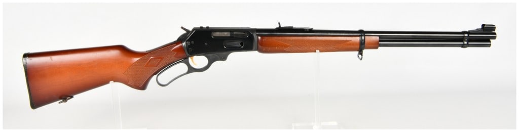Marlin Model 336W Lever Action Rifle .30-30 Winchester with 20 Inch Barrel: This Marlin Model 336W is a lever-action rifle chambered in .30-30 Winchester, designed as a reliable utility firearm for field use. It features a 20-inch Micro-Groove barrel and a full-length under-b