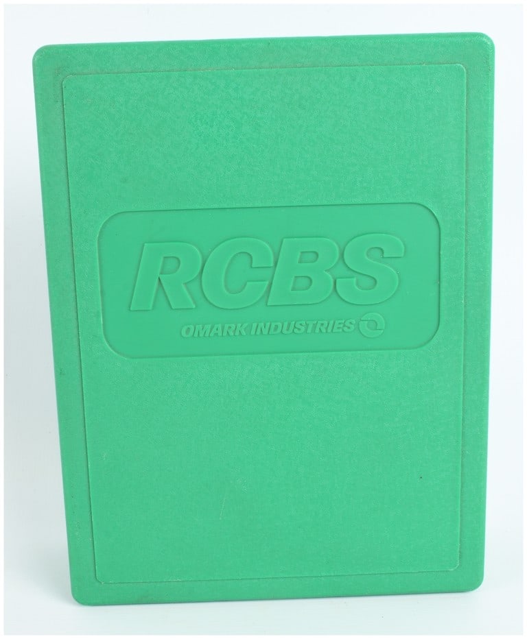 A 1 Die set of Lee .45 Colt Steel Reloading Dies in an RCBS Case: This 1 Die set consists of three Lee brand steel reloading dies for the .45 Colt caliber. The collection includes a resizing and decapping die, an expanding die, and a bullet seating die. Two of the d