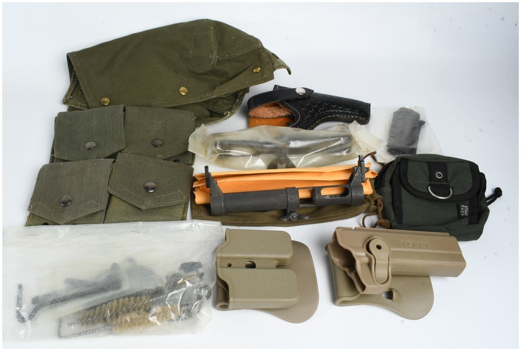 A Collection of 12 Military Firearm Accessories and Field Gear Including MAS 49 and 1911 Equipment (1 of 11)