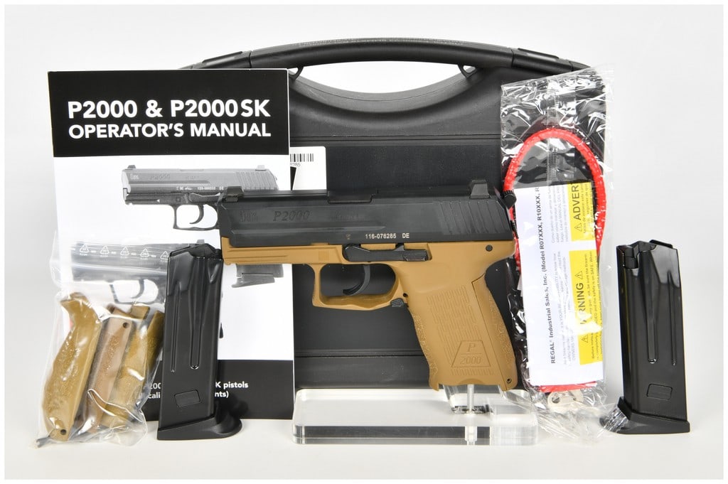 Heckler & Koch P2000 V3 Semi-Automatic Pistol 9mm with 3.66 Inch Barrel: The Heckler & Koch P2000 V3 is a semi-automatic pistol chambered in 9mm x 19, designed as a modular and ergonomic sidearm. This brand new firearm features a 3.66 inch barrel and a matte black finished
