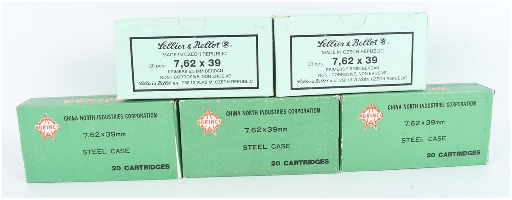 A Lot of 100 Cartridges of Norinco and Sellier & Bellot 7.62x39mm Ammunition (1 of 4)
