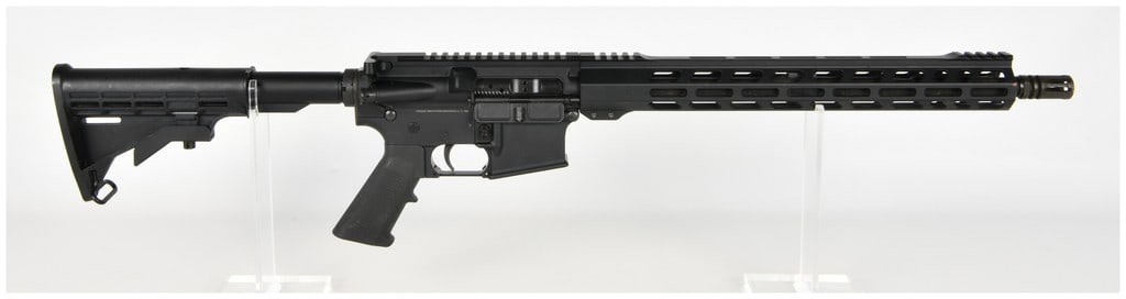 Anderson Manufacturing AM-15 Semi-Automatic Rifle 5.56mm: This semi-automatic AR-15 style rifle is built on an Anderson Manufacturing AM-15 multi-caliber lower receiver paired with a Voodoo Innovations upper receiver chambered for 5.56mm. The rifle features 