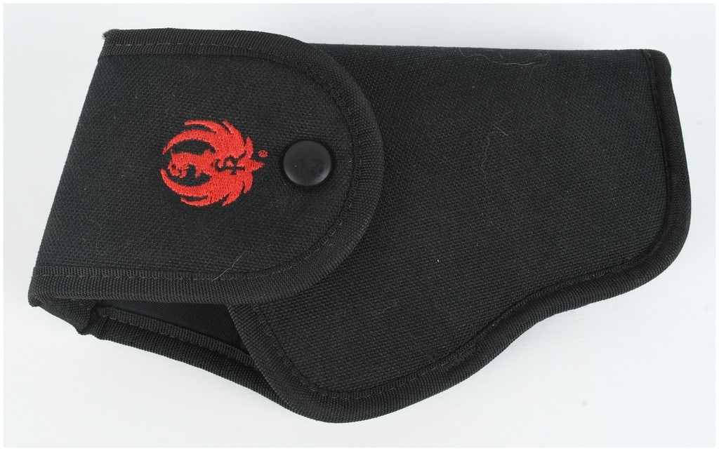 Ruger Sidekick Nylon Holster for Super Redhawk Alaskan Revolver: This is a single black nylon synthetic holster designed for use with Ruger Super Redhawk Alaskan revolvers in any caliber. The holster is constructed from a heavy-duty woven black synthetic fabric wit