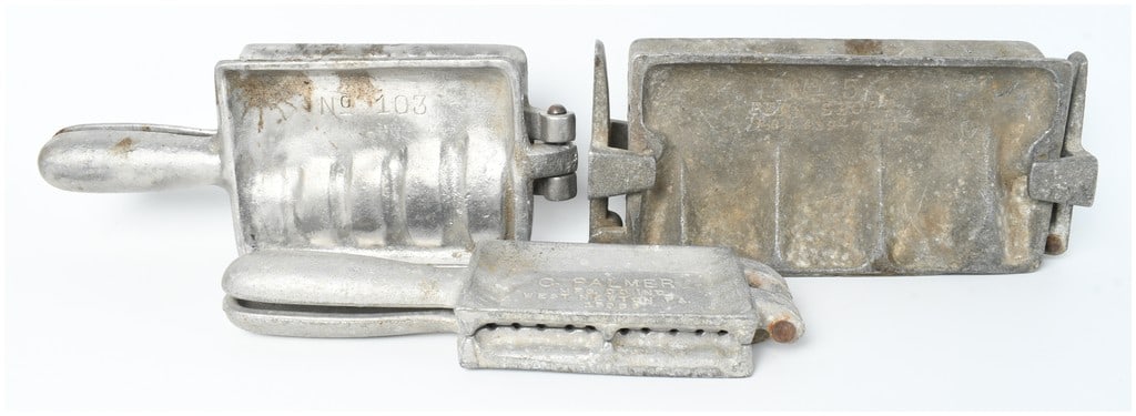 Three C. Palmer Fishing Lead Sinker and Pellet Molds (1 of 5)