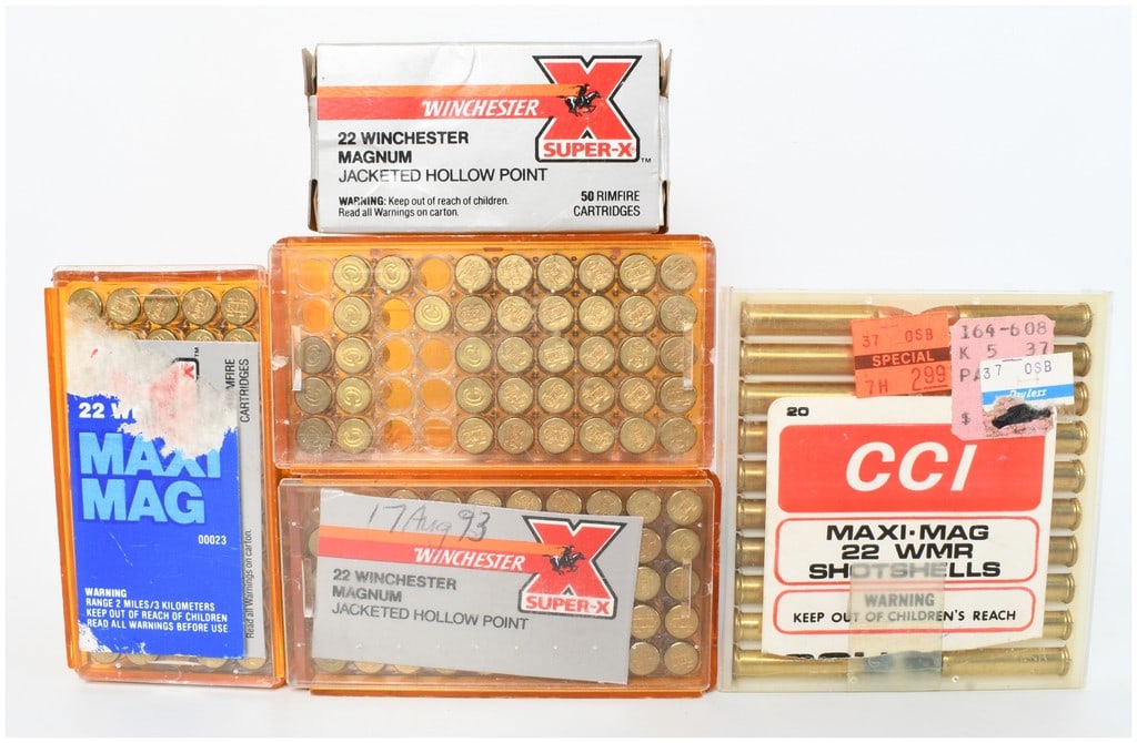 Winchester and CCI .22 Winchester Magnum Rimfire Ammunition Lot of 180 Cartridges (1 of 5)
