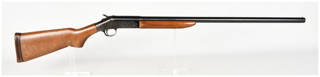 Harrington & Richardson Topper Model 158 Single-Shot Shotgun 12 Gauge with 28 Inch Barrel: This Harrington & Richardson Topper Model 158 is a classic single-shot break-action shotgun chambered for 12 gauge 2 3/4 inch shells. It features a 28-inch blued steel barrel with a fixed modified cho