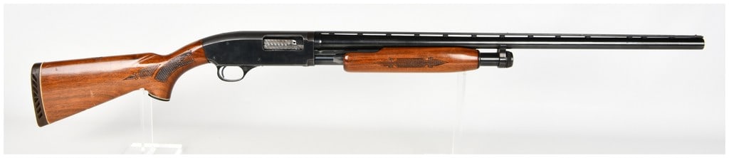Marlin Model 120 Pump Action Shotgun 12 Gauge with 28 Inch Barrel: This Marlin Model 120 is a pump action shotgun chambered for 12 gauge, designed for versatility in the field and on the range. It features a 28 inch barrel equipped with a ventilated rib and a single 