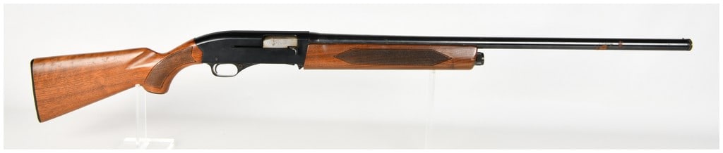 Winchester Model 1400 MK II Semi-Automatic Shotgun 12 Gauge with 28 Inch Barrel: This Winchester Model 1400 MK II is a semi-automatic shotgun chambered in 12 gauge and designed for versatile field use. It features a 28-inch blued steel barrel equipped with the Winchoke internal ch