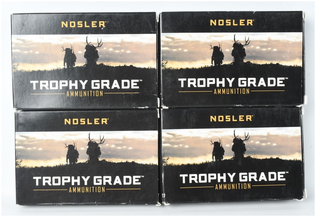 A Lot of 80 Rounds Nosler Trophy Grade .338 Winchester Magnum Ammunition with 250 Grain Partition (1 of 3)